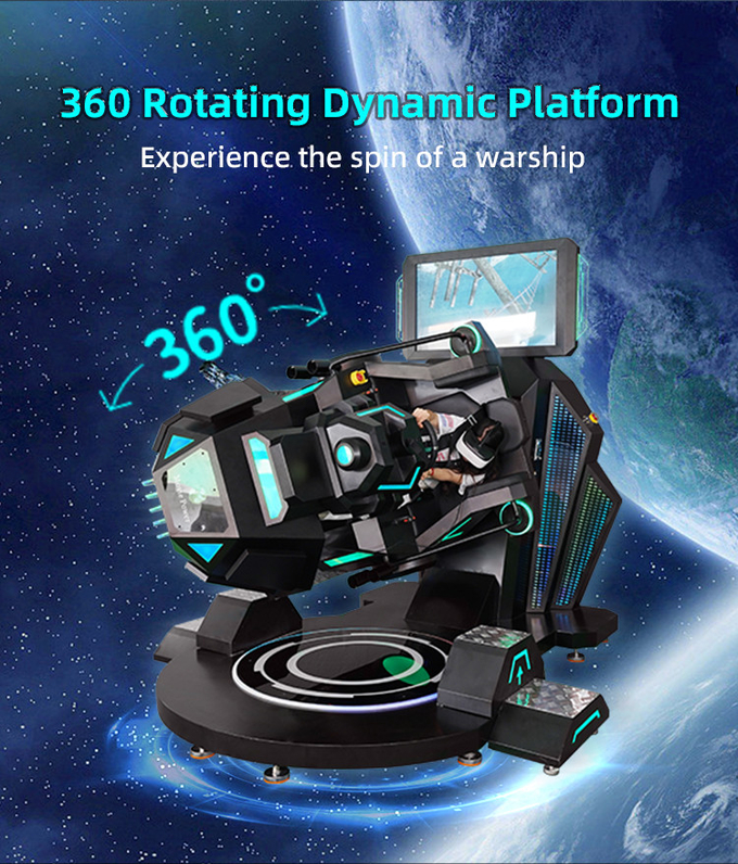Disparo VR interactivo de 360 grados VR Vuelo VR Simulador de carreras Cockpit Star Warship 2