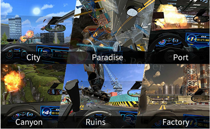 VR Racing para patios de recreo Indoor Racing Simulador de conducción de realidad virtual Juego 9D VR Equipo de juego 3